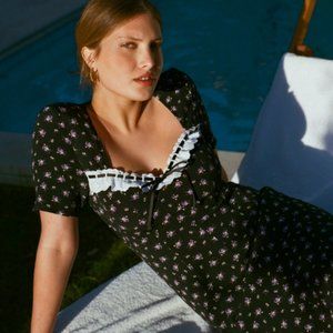 Rouje - Adelina Dress Lace Ribbon Trim Size 36FR or 6US